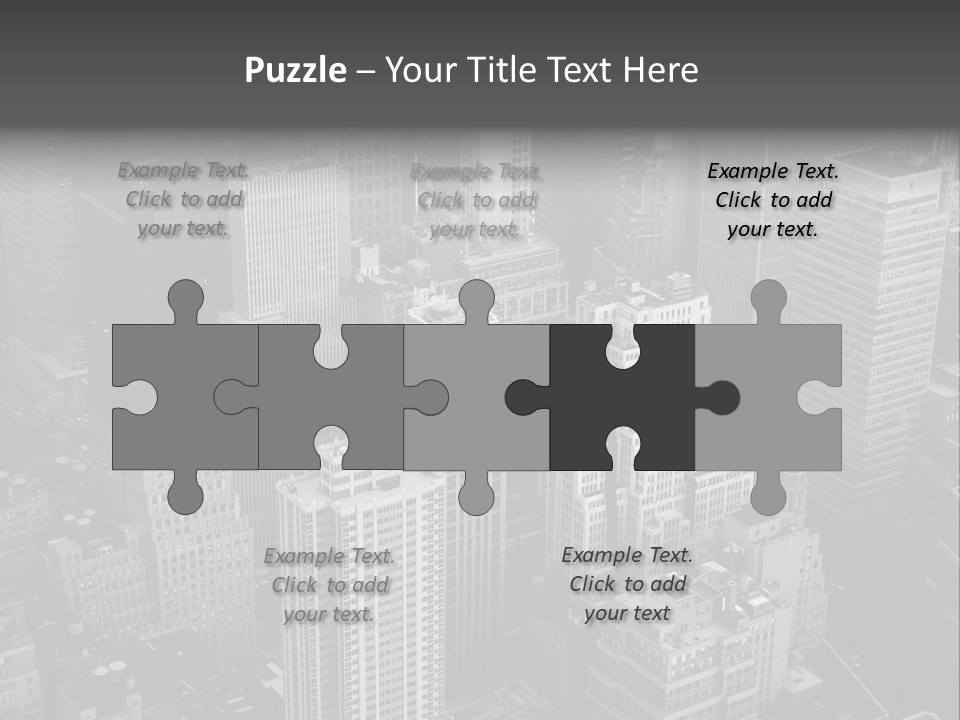 Business Blue Downtown PowerPoint Template