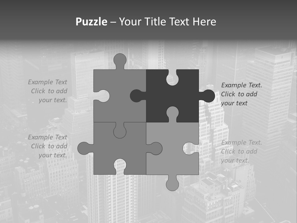 Business Blue Downtown PowerPoint Template