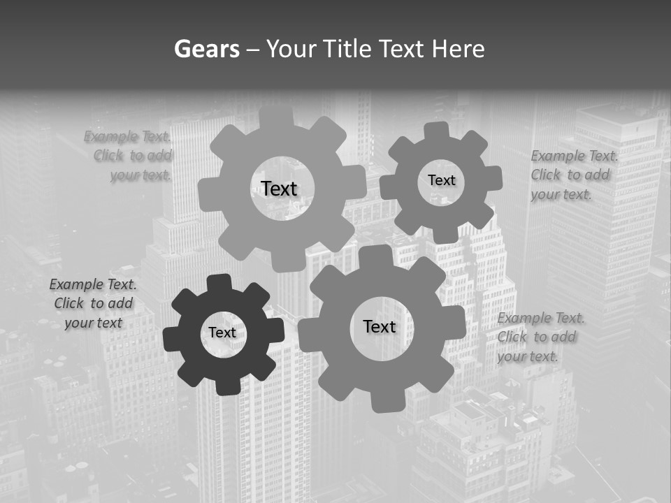 Business Blue Downtown PowerPoint Template