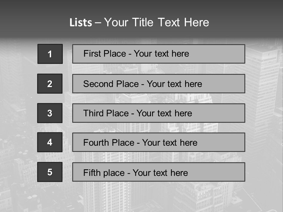 Business Blue Downtown PowerPoint Template