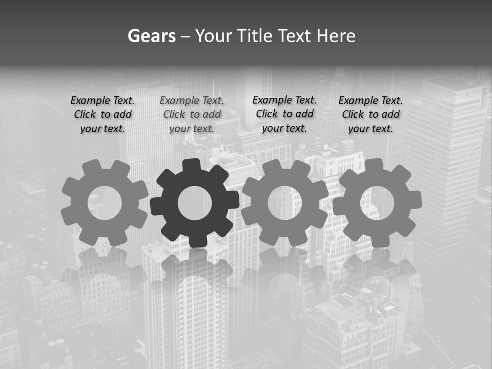 Business Blue Downtown PowerPoint Template