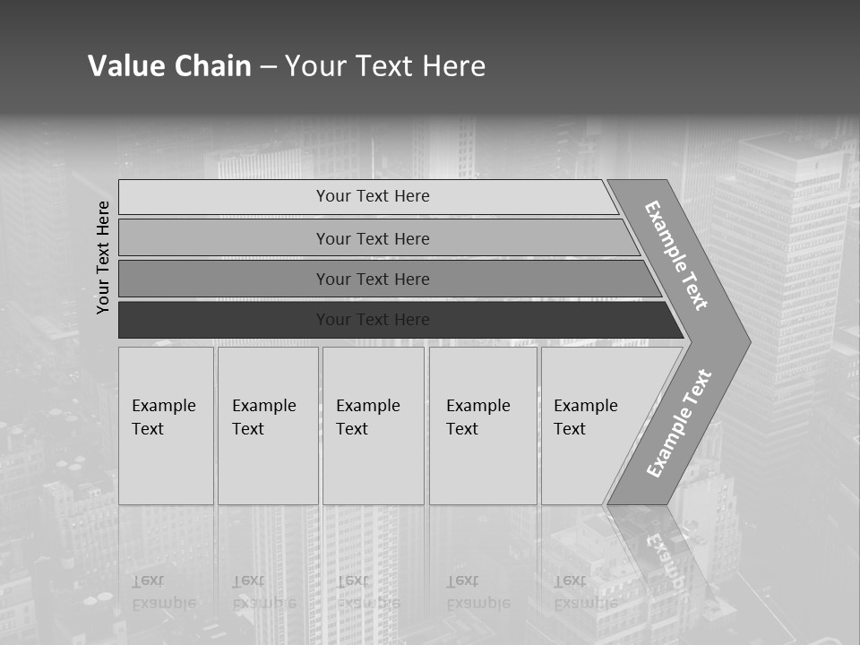 Business Blue Downtown PowerPoint Template
