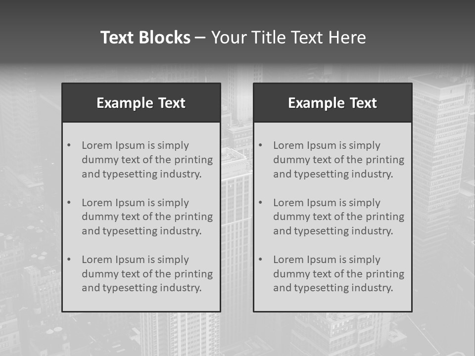 Business Blue Downtown PowerPoint Template