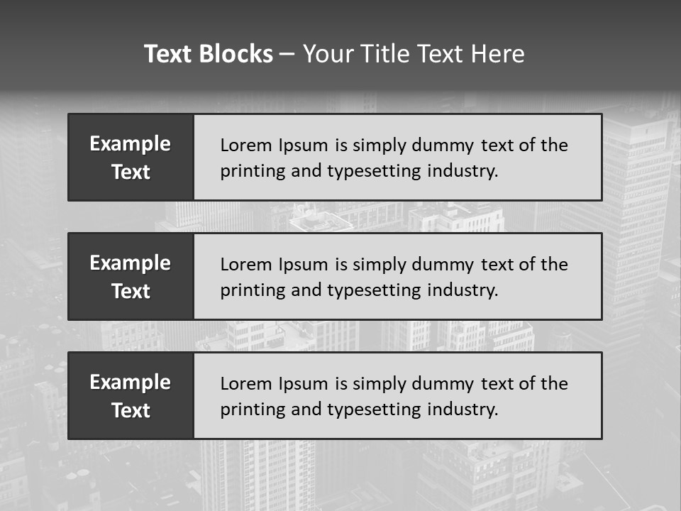 Business Blue Downtown PowerPoint Template