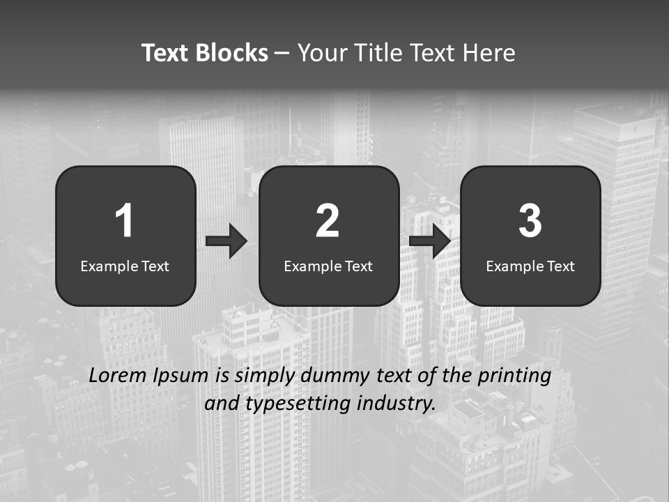 Business Blue Downtown PowerPoint Template