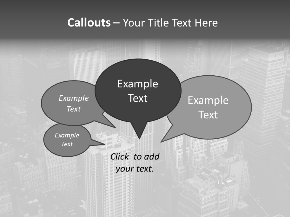 Business Blue Downtown PowerPoint Template