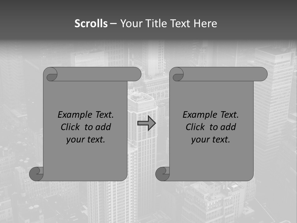 Business Blue Downtown PowerPoint Template