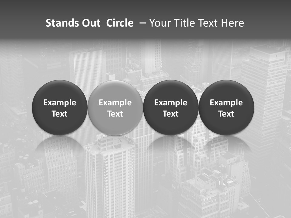 Business Blue Downtown PowerPoint Template