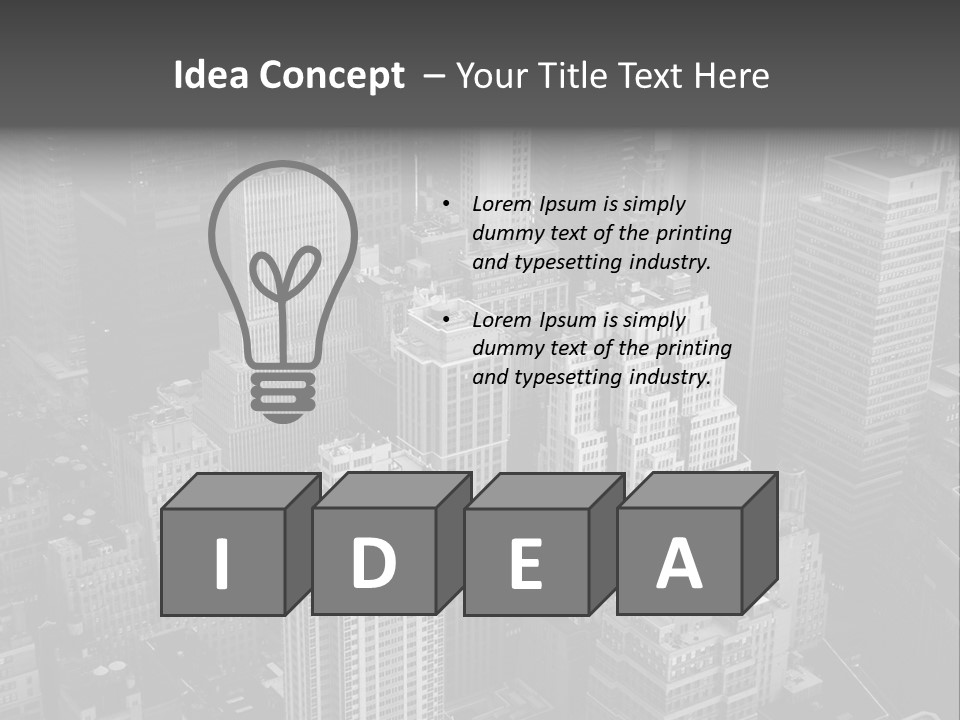 Business Blue Downtown PowerPoint Template