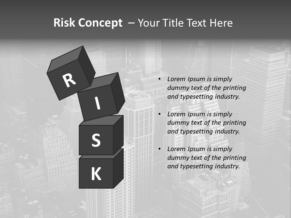 Business Blue Downtown PowerPoint Template