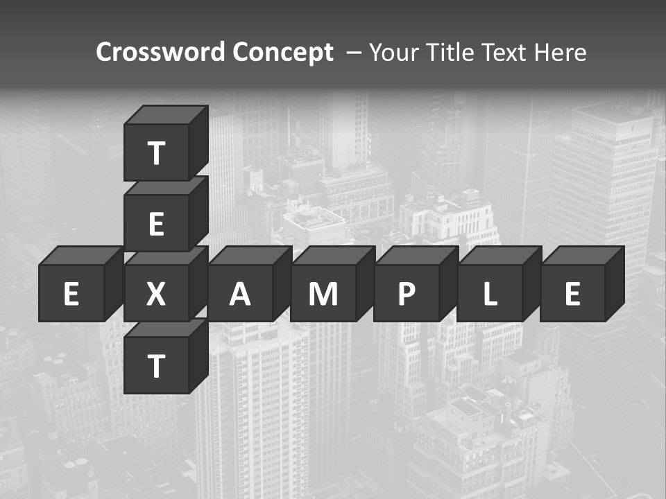 Business Blue Downtown PowerPoint Template