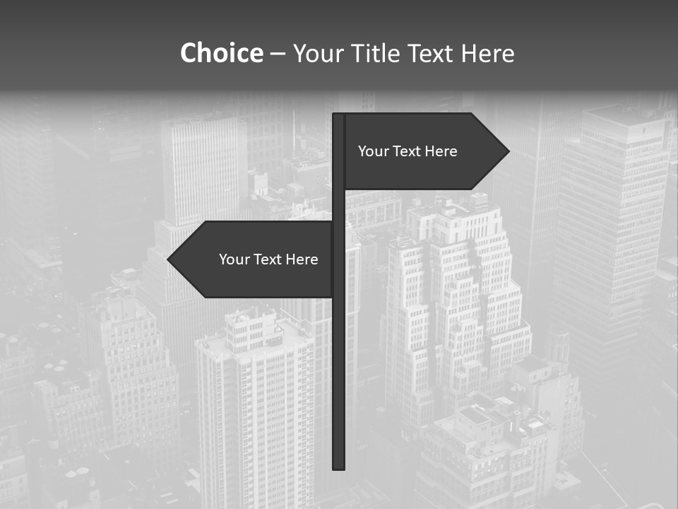 Business Blue Downtown PowerPoint Template