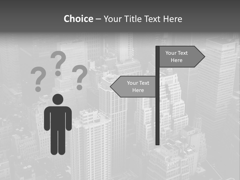 Business Blue Downtown PowerPoint Template