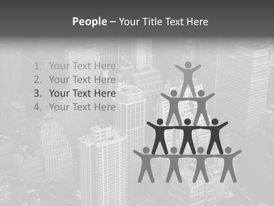 Business Blue Downtown PowerPoint Template