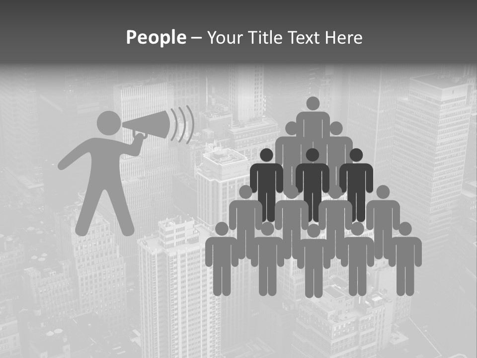 Business Blue Downtown PowerPoint Template