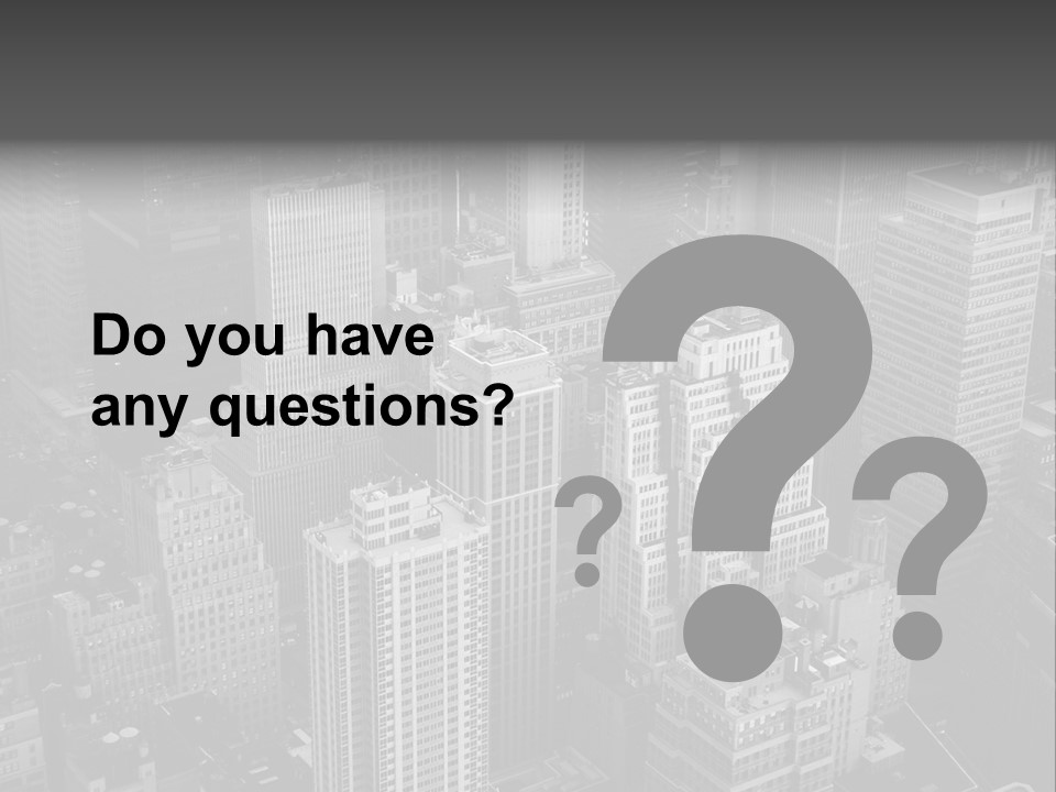 Business Blue Downtown PowerPoint Template