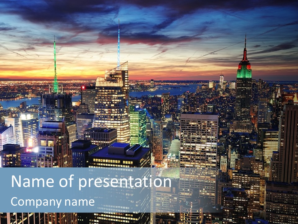 Penthouse Sunset New PowerPoint Template