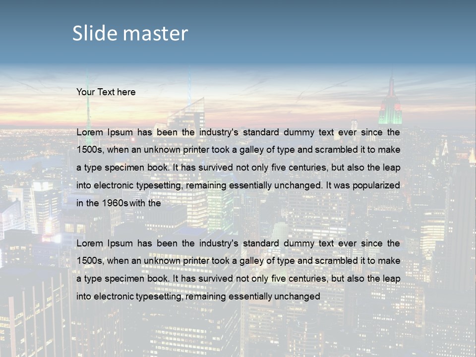 Penthouse Sunset New PowerPoint Template