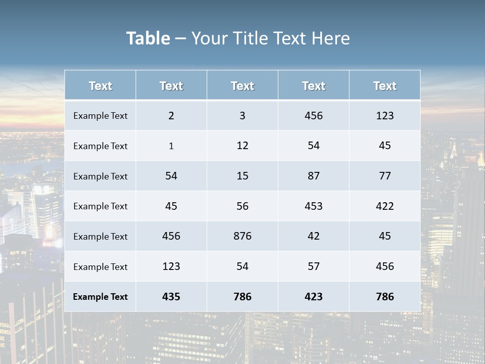 Penthouse Sunset New PowerPoint Template
