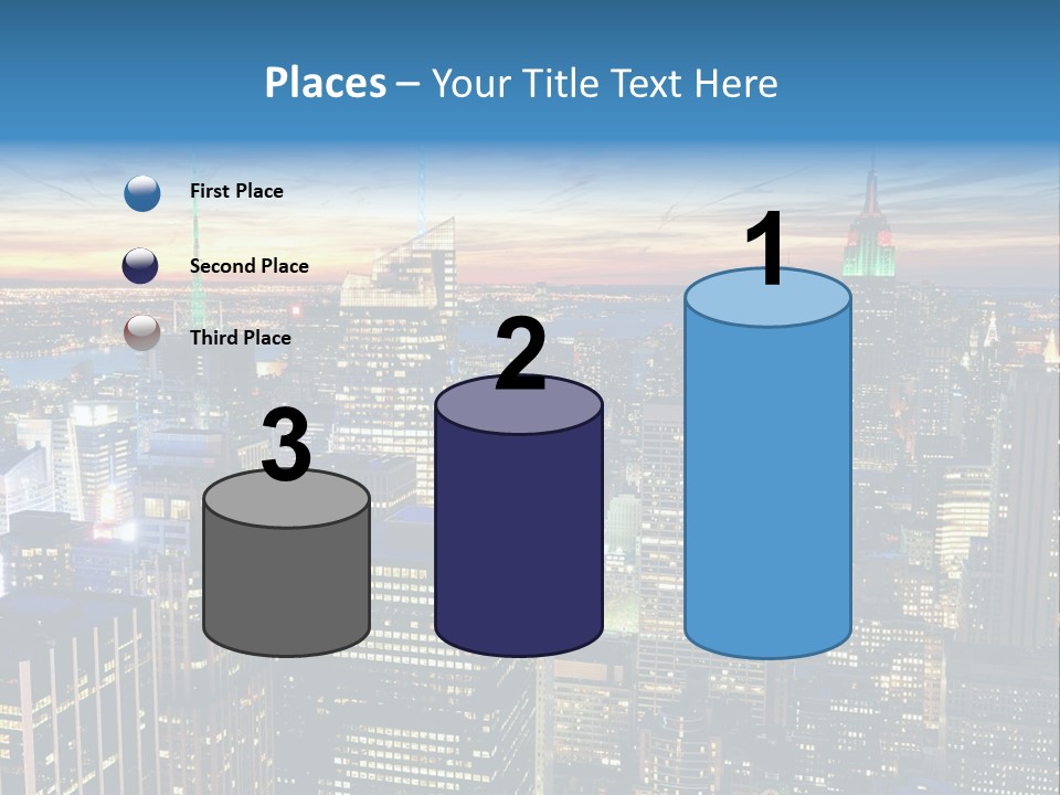 Scene Twilight New York PowerPoint Template