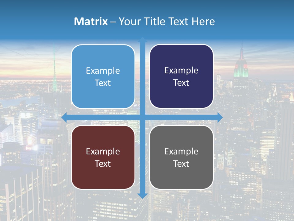 Scene Twilight New York PowerPoint Template