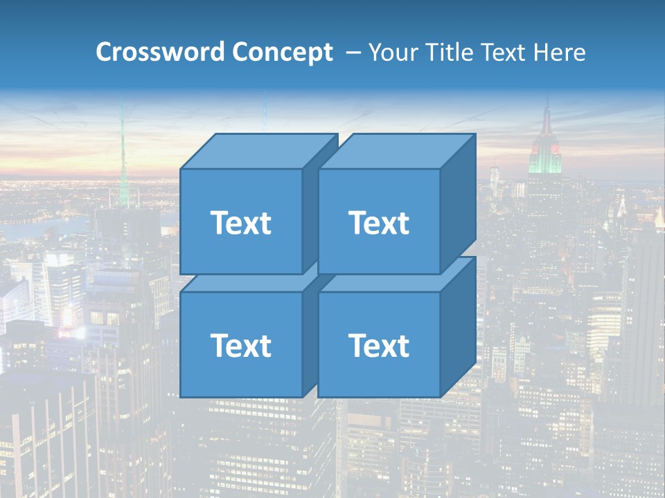 Scene Twilight New York PowerPoint Template
