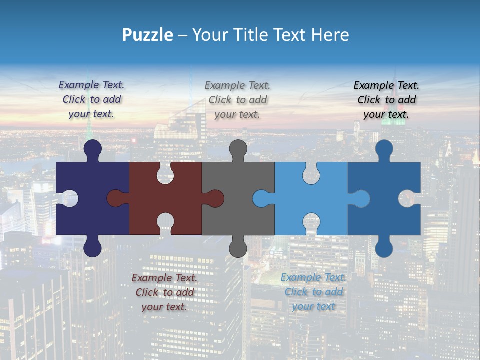 Scene Twilight New York PowerPoint Template