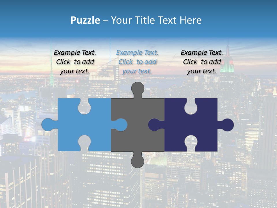 Scene Twilight New York PowerPoint Template