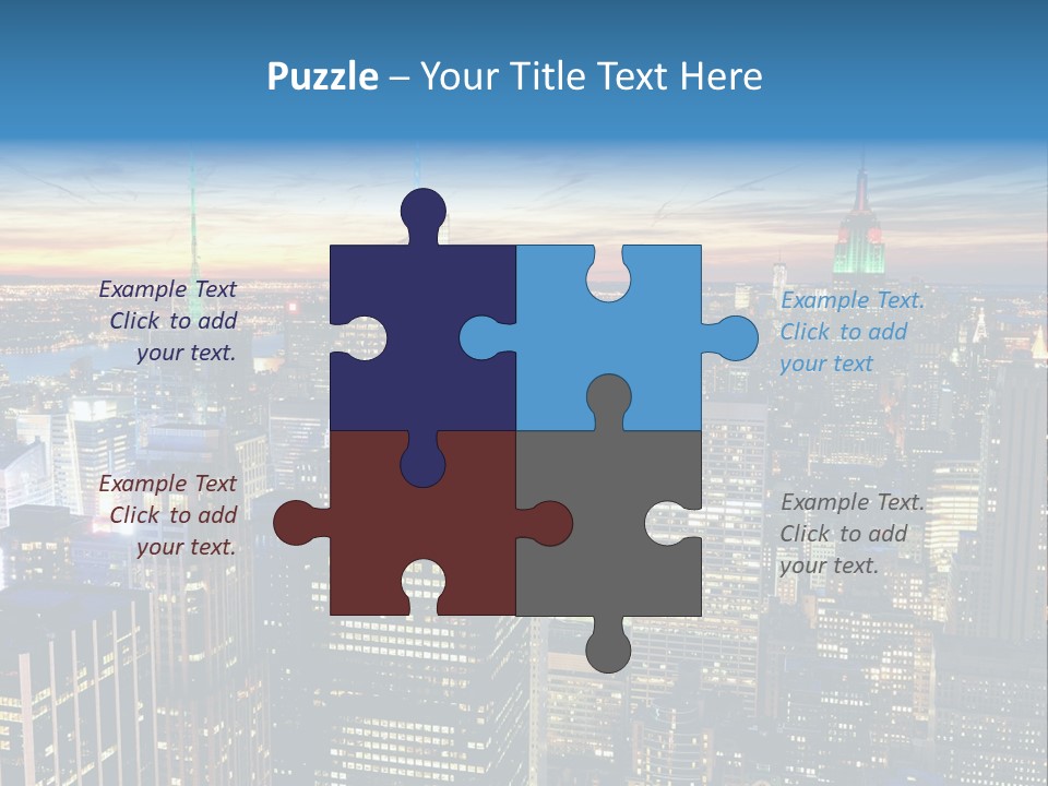 Scene Twilight New York PowerPoint Template