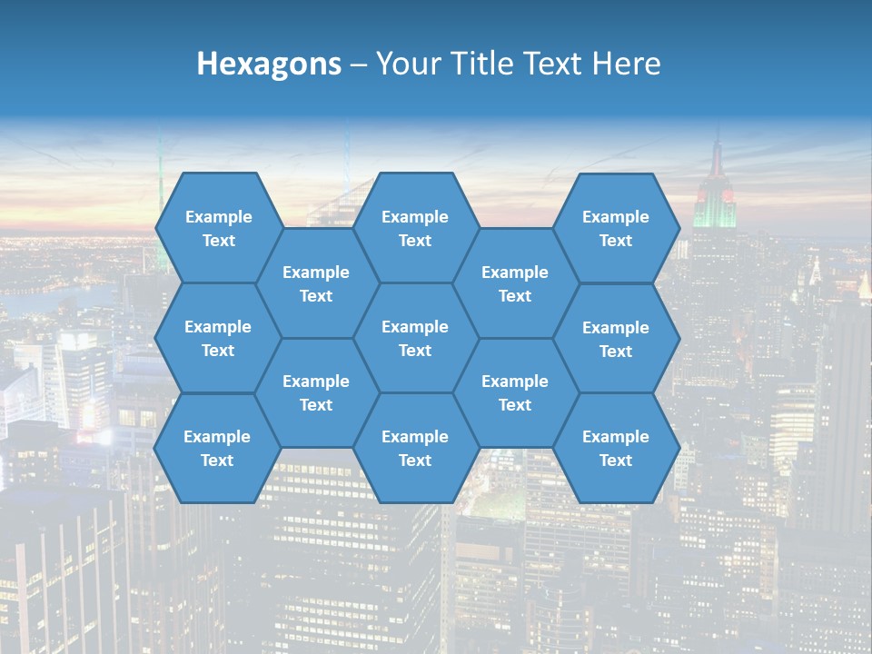 Scene Twilight New York PowerPoint Template