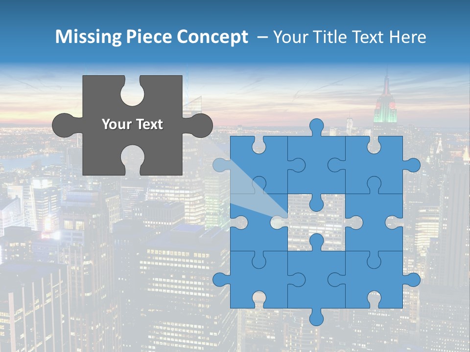 Scene Twilight New York PowerPoint Template