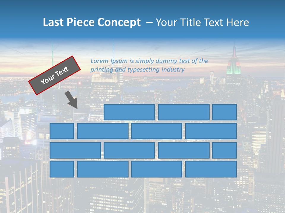 Scene Twilight New York PowerPoint Template