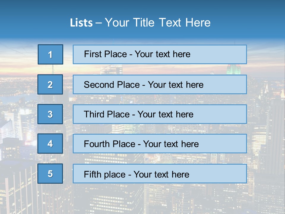 Scene Twilight New York PowerPoint Template