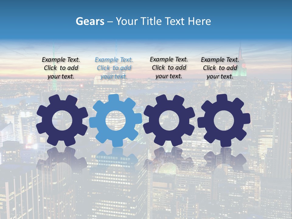 Scene Twilight New York PowerPoint Template