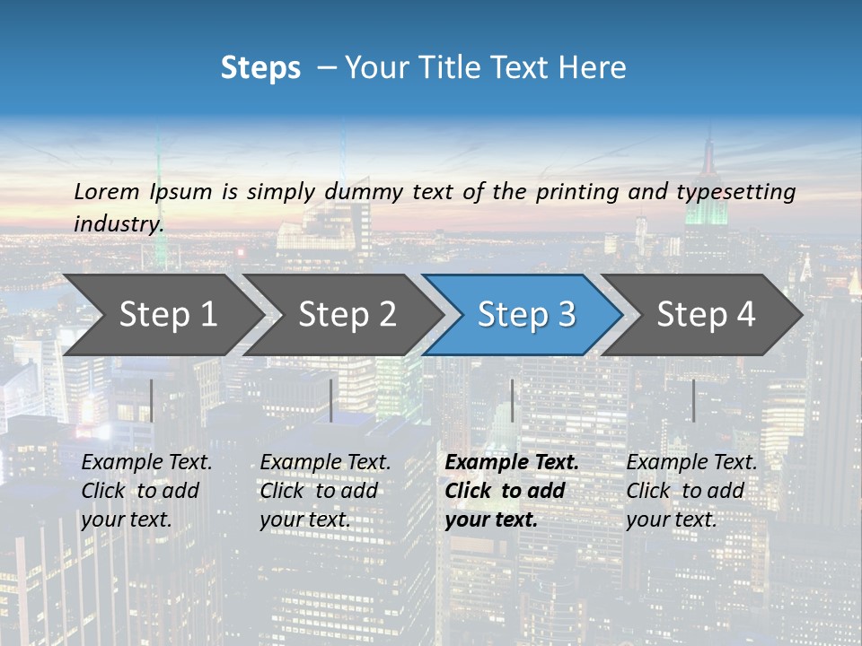 Scene Twilight New York PowerPoint Template