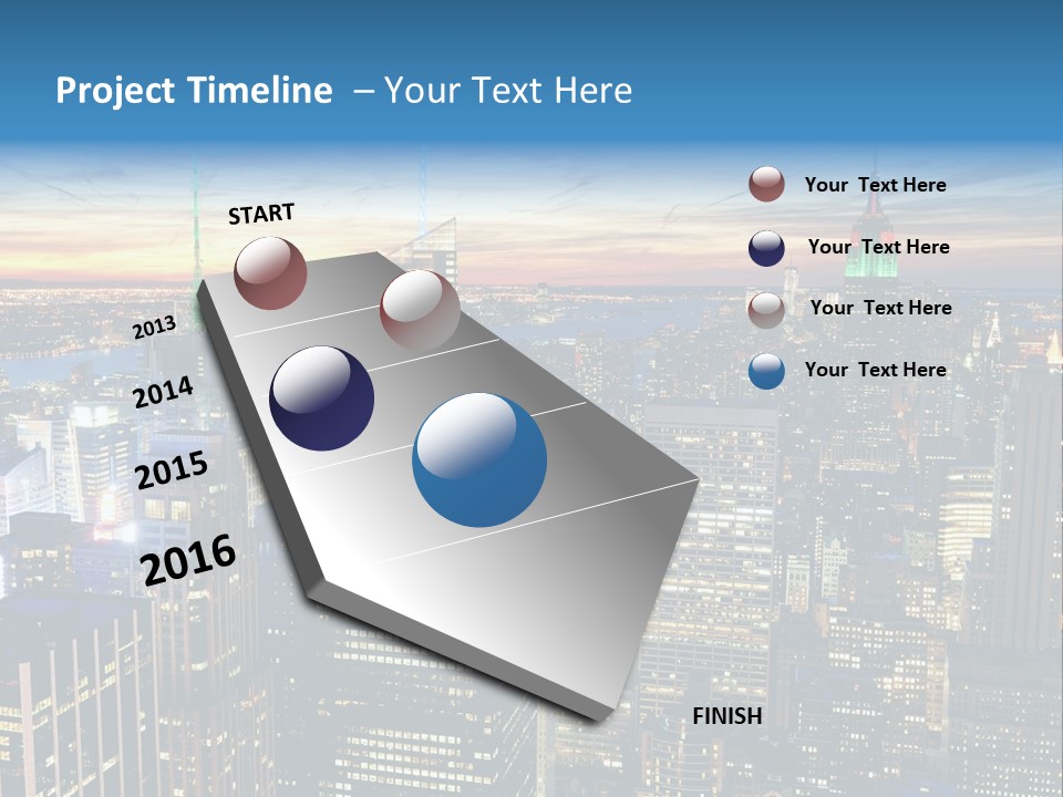 Scene Twilight New York PowerPoint Template