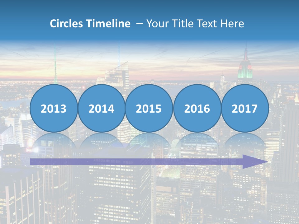 Scene Twilight New York PowerPoint Template