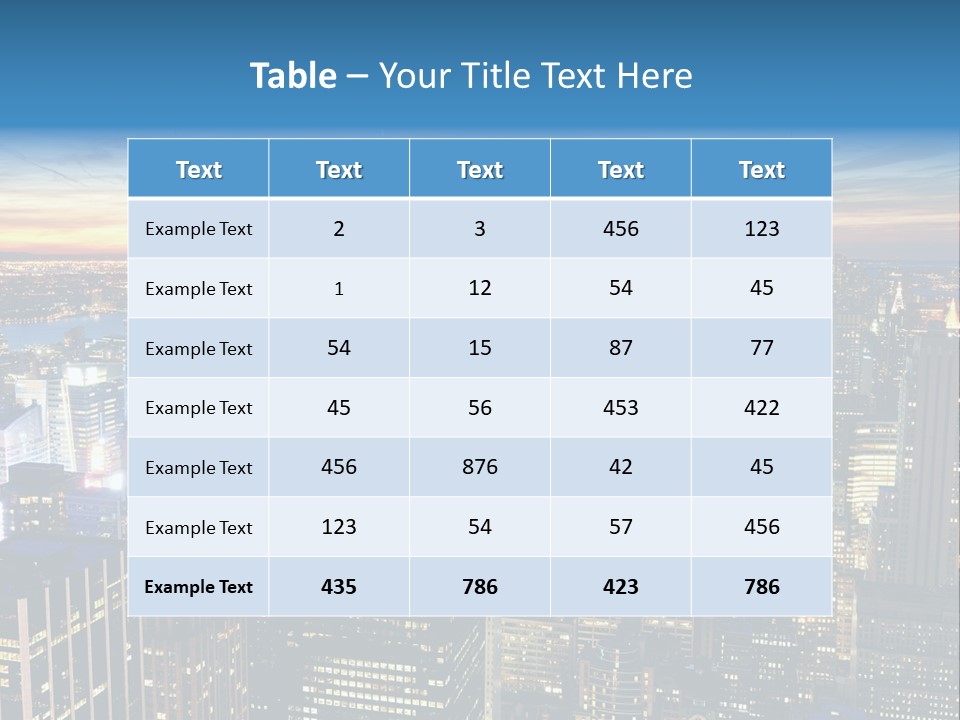 Scene Twilight New York PowerPoint Template