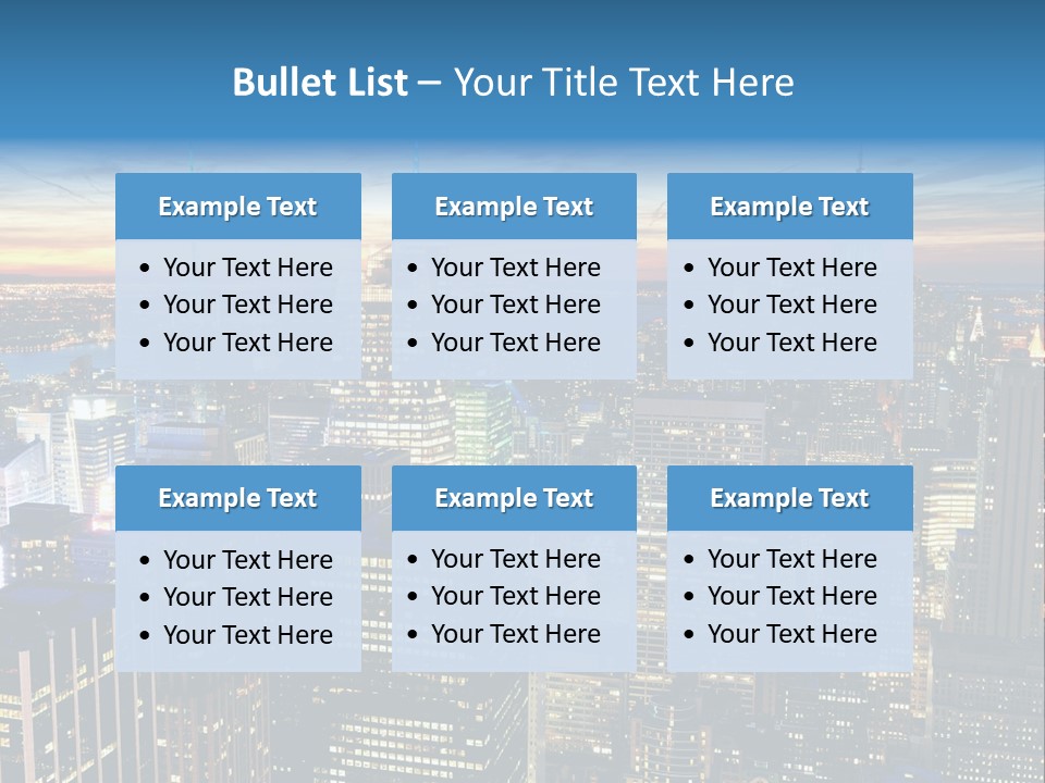 Scene Twilight New York PowerPoint Template
