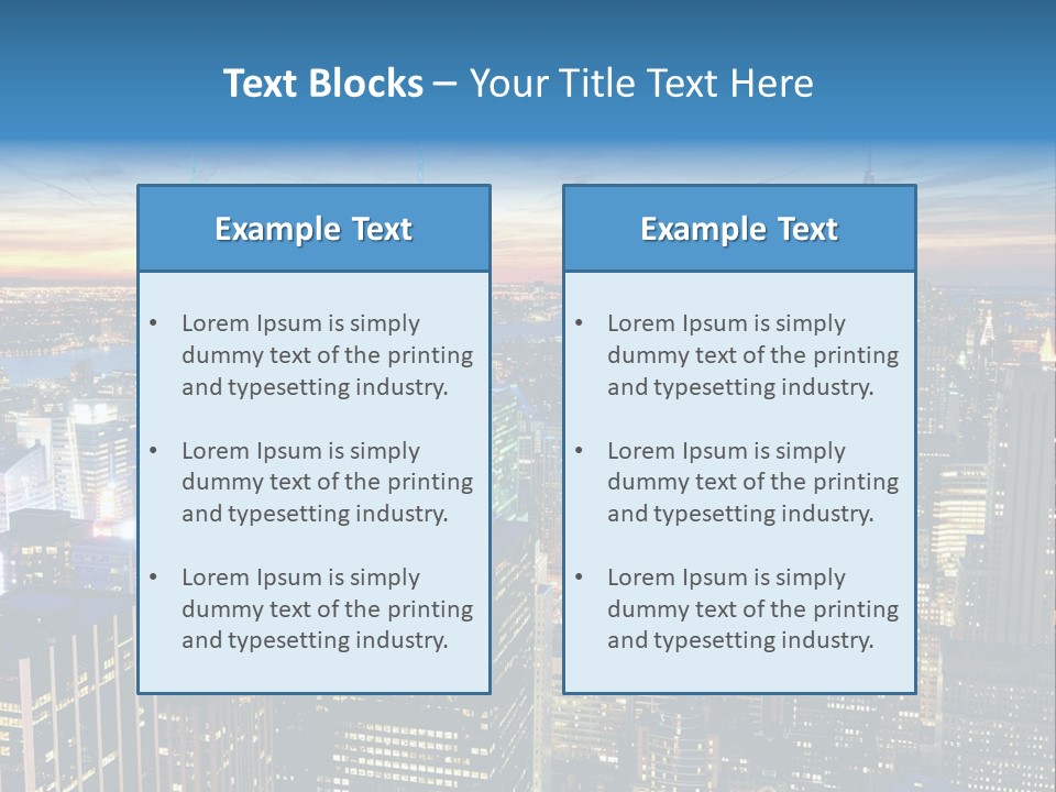 Scene Twilight New York PowerPoint Template