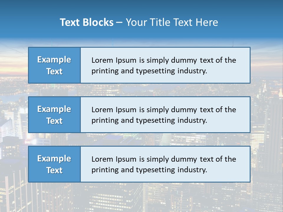 Scene Twilight New York PowerPoint Template