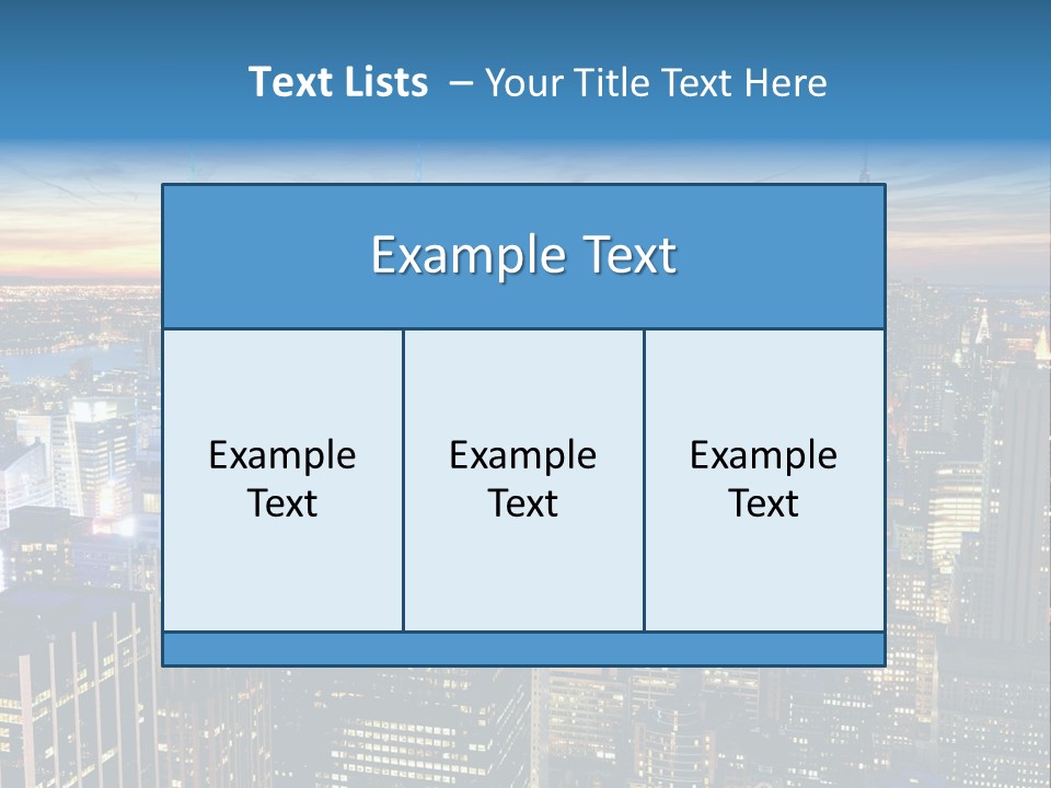 Scene Twilight New York PowerPoint Template