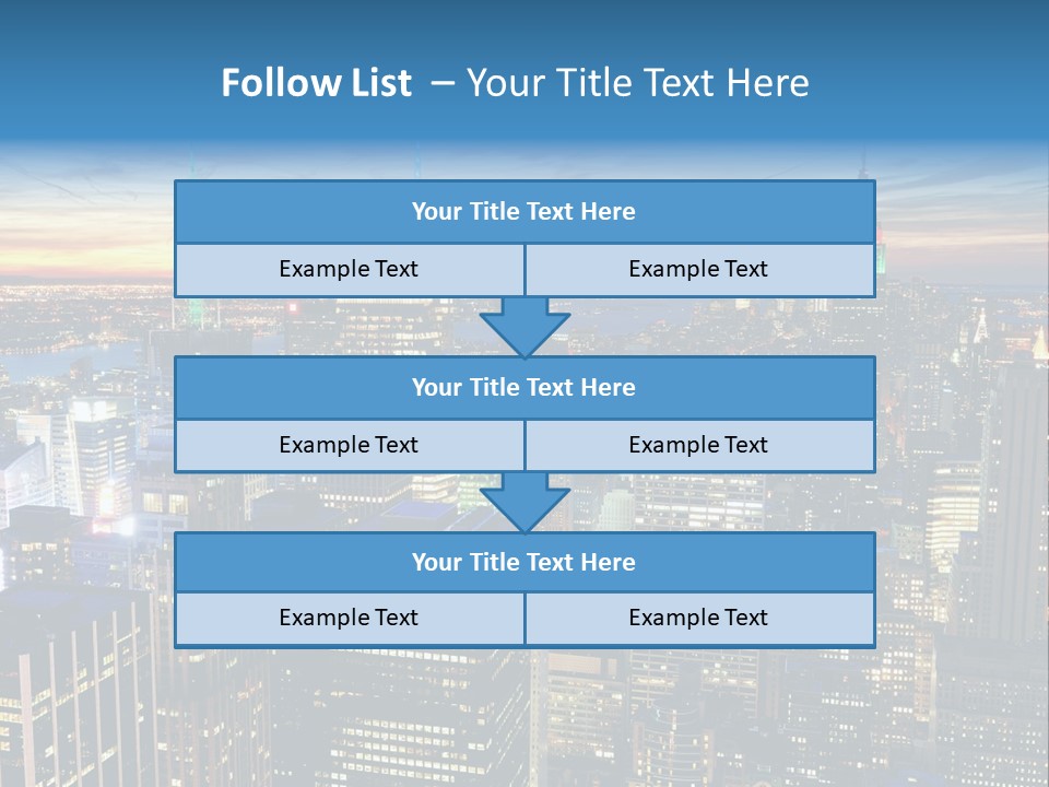 Scene Twilight New York PowerPoint Template