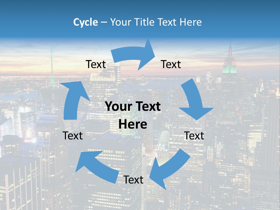Scene Twilight New York PowerPoint Template