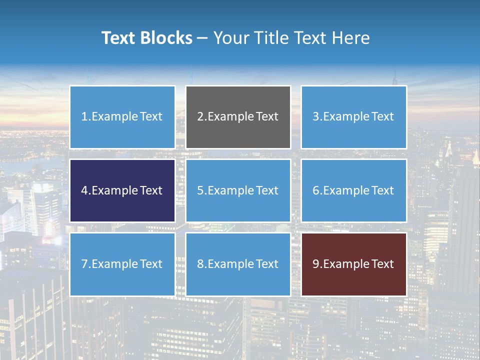 Scene Twilight New York PowerPoint Template