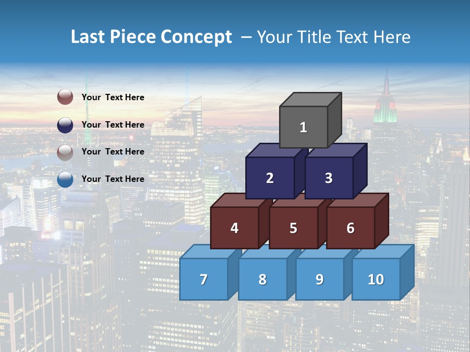 Scene Twilight New York PowerPoint Template