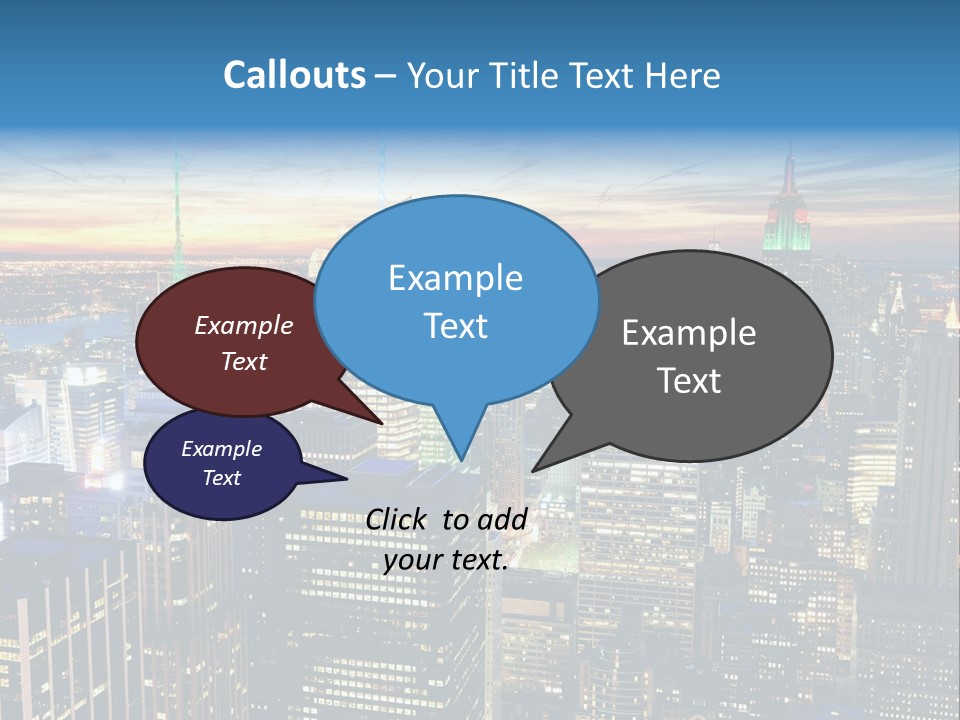 Scene Twilight New York PowerPoint Template