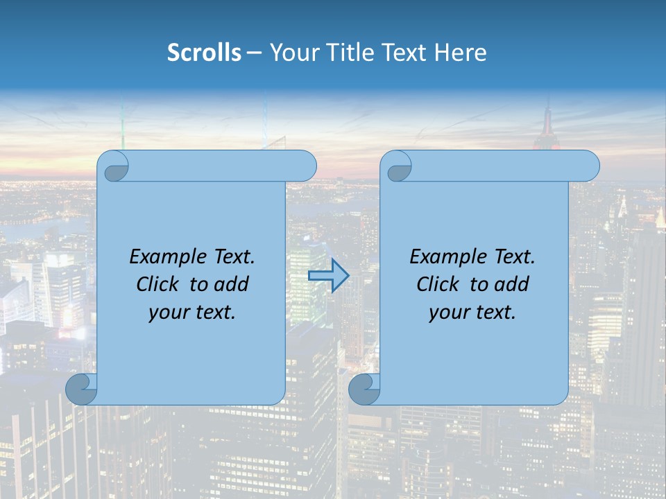 Scene Twilight New York PowerPoint Template