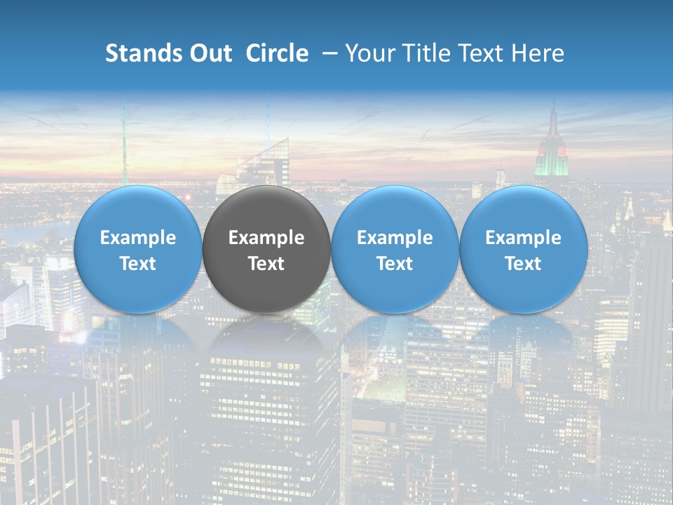 Scene Twilight New York PowerPoint Template