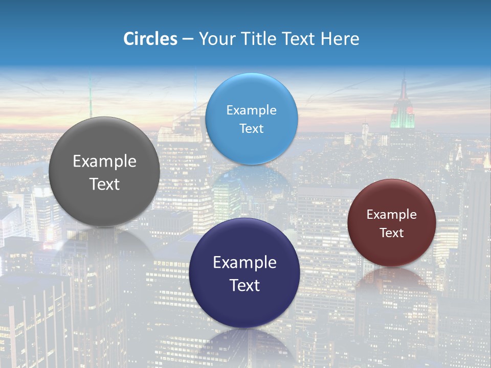 Scene Twilight New York PowerPoint Template